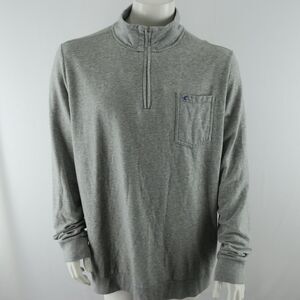 Criquet 1/4 Zip Pullover Pocket Sweater‎ Mens 2XL Gray Soft